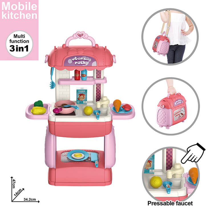Koreyosh Kids Kitchen Playset Pretend Play Cooking Set Toy Gift for Toddlers New 